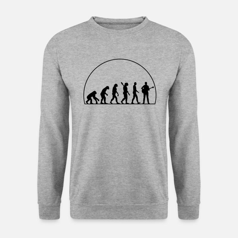 Évolution Du Guitare - Sweat-shirt Unisexe - gris chiné