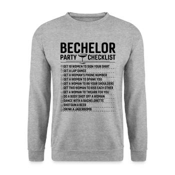 Checklist for the Bechlor Festival - Unisex Sweatshirt - salt & pepper - Front - Alina (178cm) & Michal (187cm)