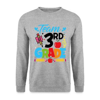 Team 3rd Year - Unisex Sweatshirt - salt & pepper - Front - Alina (178cm) & Michal (187cm)