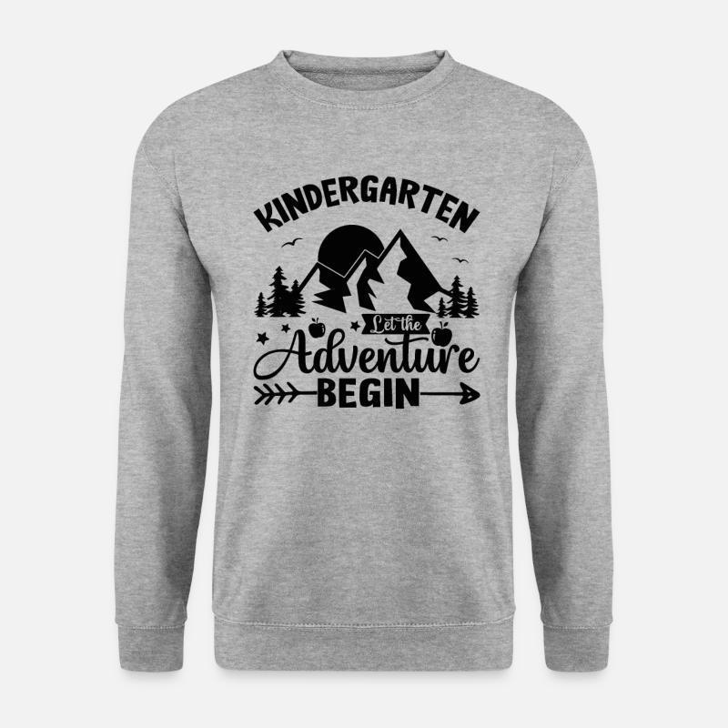 Kindergarten Das Abenteuer beginnt - Unisex Pullover - Weißgrau meliert