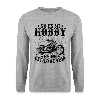 Ce N'est Pas Mon Hobby C'est Mon Style De Vie - Sweat-shirt Unisexe - gris chiné - Devant - Alina (178cm) & Michal (187cm)