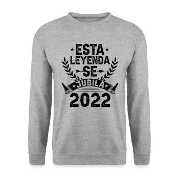 Cette Légende Prend Sa Retraite En 2022 - Sweat-shirt Unisexe - gris chiné - Devant - Alina (178cm) & Michal (187cm)