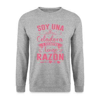 Je Suis Un Directeur Et J'ai Toujours Raison - Sweat-shirt Unisexe - gris chiné - Devant - Alina (178cm) & Michal (187cm)