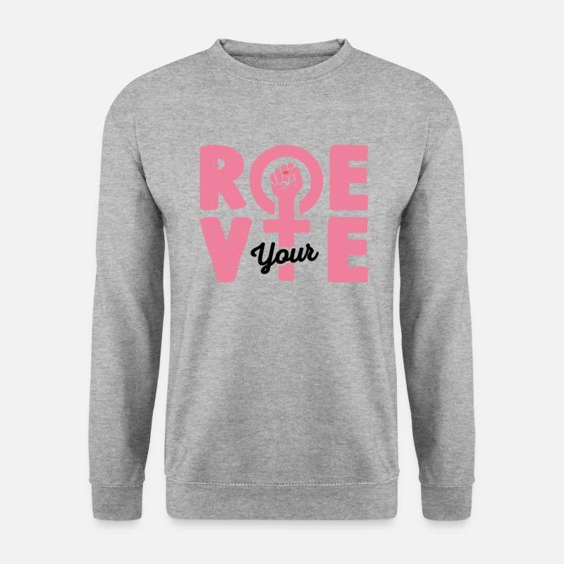 Roe deine Stimme - Unisex Pullover - Weißgrau meliert