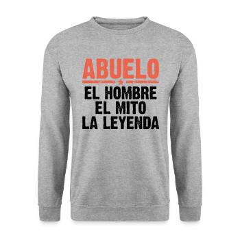 Papou l'homme le mythe la légende cadeau - Sweat-shirt Unisexe - gris chiné - Devant - Alina (178cm) & Michal (187cm)