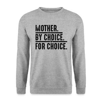 Mother by Choice - Unisex Sweatshirt - salt & pepper - Front - Alina (178cm) & Michal (187cm)