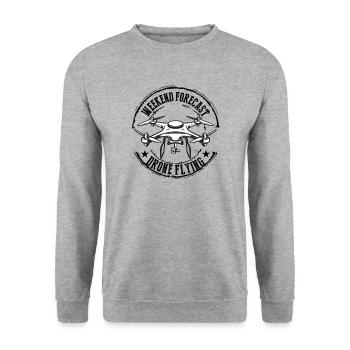 Drone Pilot - Unisex Sweatshirt - salt & pepper - Front - Alina (178cm) & Michal (187cm)