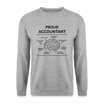 Comptable - Sweat-shirt Unisexe - gris chiné - Devant - Alina (178cm) & Michal (187cm)