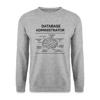 Administrateur de base de données - Sweat-shirt Unisexe - gris chiné - Devant - Alina (178cm) & Michal (187cm)