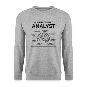 Analyste des ressources humaines - Sweat-shirt Unisexe - gris chiné - Devant - Alina (178cm) & Michal (187cm)