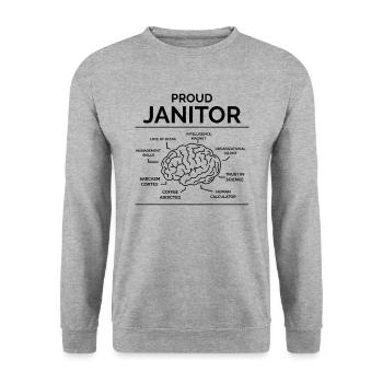 Gardien - Sweat-shirt Unisexe - gris chiné - Devant - Alina (178cm) & Michal (187cm)