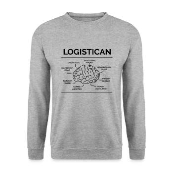 Logistics - Unisex Sweatshirt - salt & pepper - Front - Alina (178cm) & Michal (187cm)