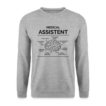 Assistante médicale - Sweat-shirt Unisexe - gris chiné - Devant - Alina (178cm) & Michal (187cm)