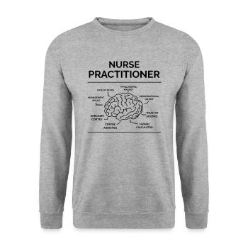 Infirmier - Sweat-shirt Unisexe - gris chiné - Devant - Alina (178cm) & Michal (187cm)