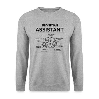 Assistante médicale - Sweat-shirt Unisexe - gris chiné - Devant - Alina (178cm) & Michal (187cm)