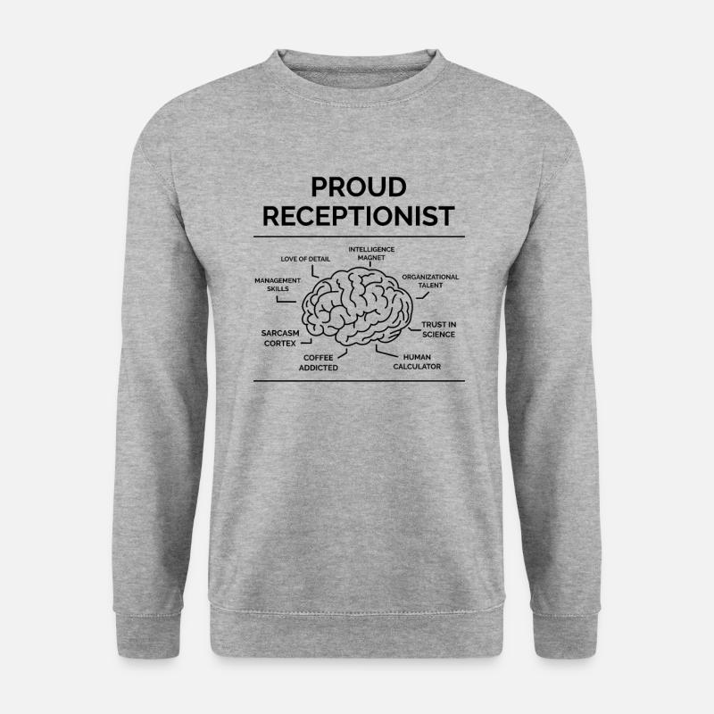 Rezeptionist - Unisex Pullover - Weißgrau meliert
