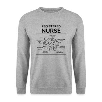 Registered nurse - Unisex Sweatshirt - salt & pepper - Front - Alina (178cm) & Michal (187cm)