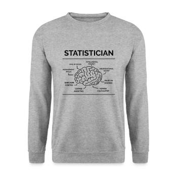 Statistician Mathematician - Unisex Sweatshirt - salt & pepper - Front - Alina (178cm) & Michal (187cm)
