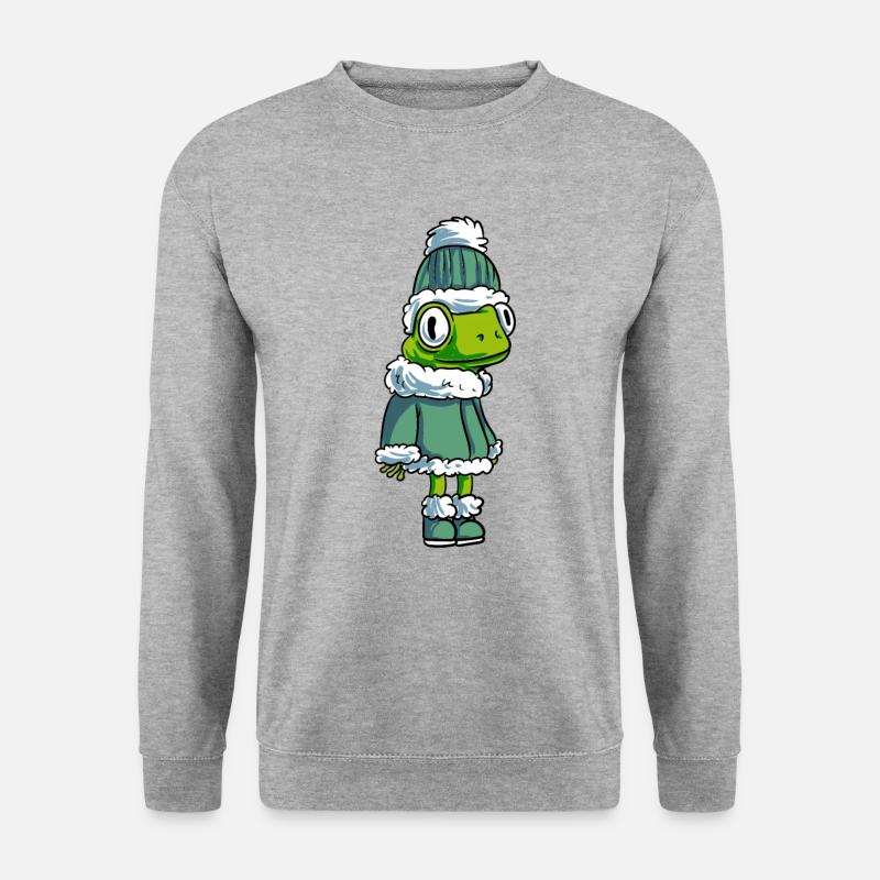 Winter Frog Toad - Unisex Sweatshirt - salt & pepper