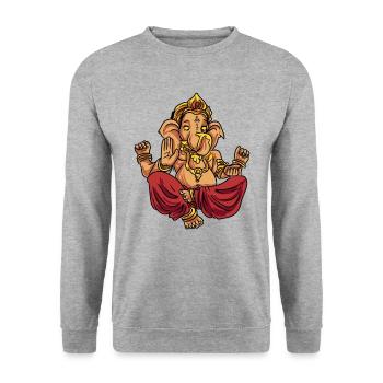 Bouddhisme Religion - Sweat-shirt Unisexe - gris chiné - Devant - Alina (178cm) & Michal (187cm)