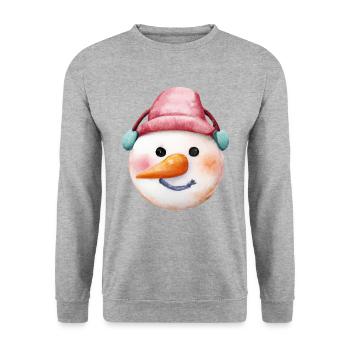 Snowman - Unisex Sweatshirt - salt & pepper - Front - Alina (178cm) & Michal (187cm)