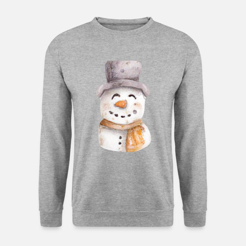 Snowman Face Retro Christmas - Unisex Sweatshirt - salt & pepper