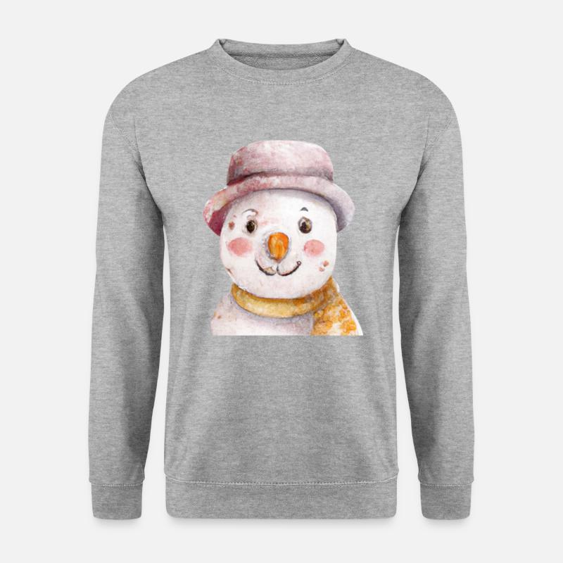 Retro Christmas Snowman Face - Unisex Sweatshirt - salt & pepper