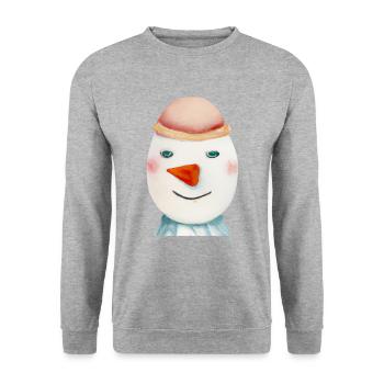 Vintage Snowman - Unisex Sweatshirt - salt & pepper - Front - Alina (178cm) & Michal (187cm)