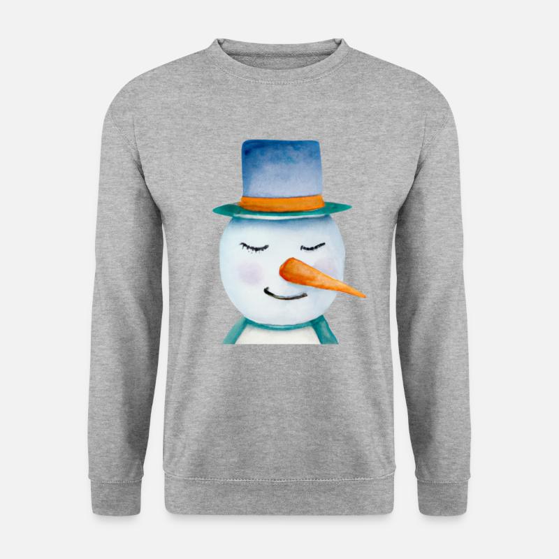 Snowman Head - Unisex Sweatshirt - salt & pepper