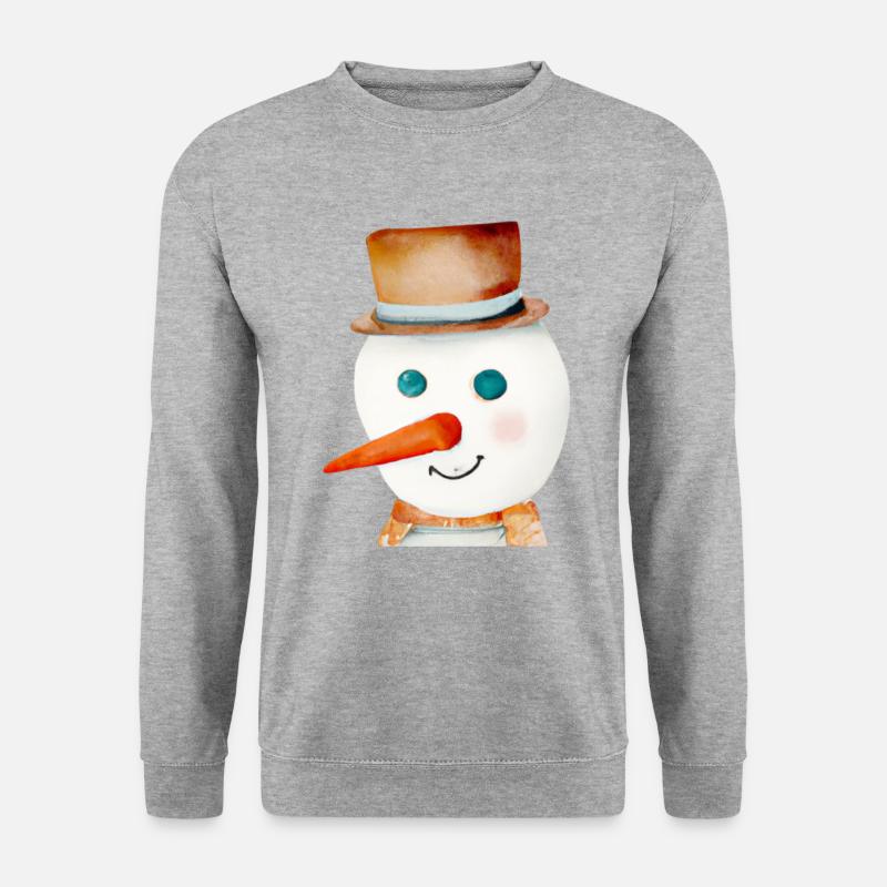 Snowman Face - Unisex Sweatshirt - salt & pepper