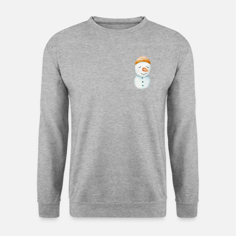 Retro Snowman Head - Unisex Sweatshirt - salt & pepper