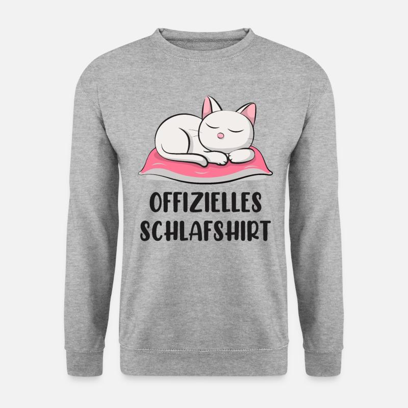 Offizielles Schlafshirt - Unisex Pullover - Weißgrau meliert