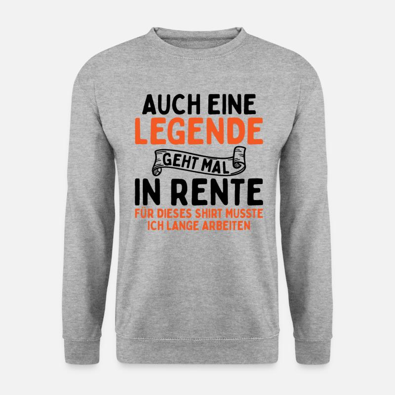 Auch Eine Legende Geht In Rente - Unisex Pullover - Weißgrau meliert