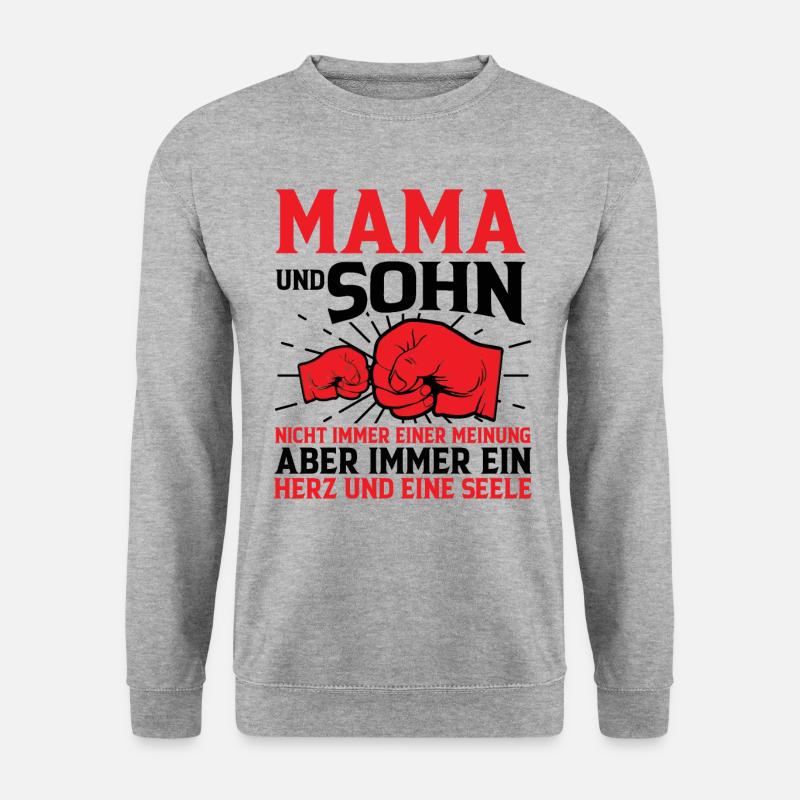 Mama Und Sohn - Unisex Pullover - Weißgrau meliert