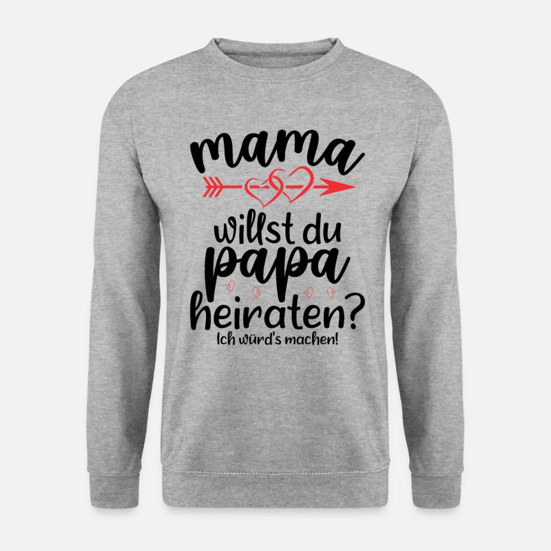 Wenn Sie Hinter Dir Stehen - Unisex Pullover - Weißgrau meliert