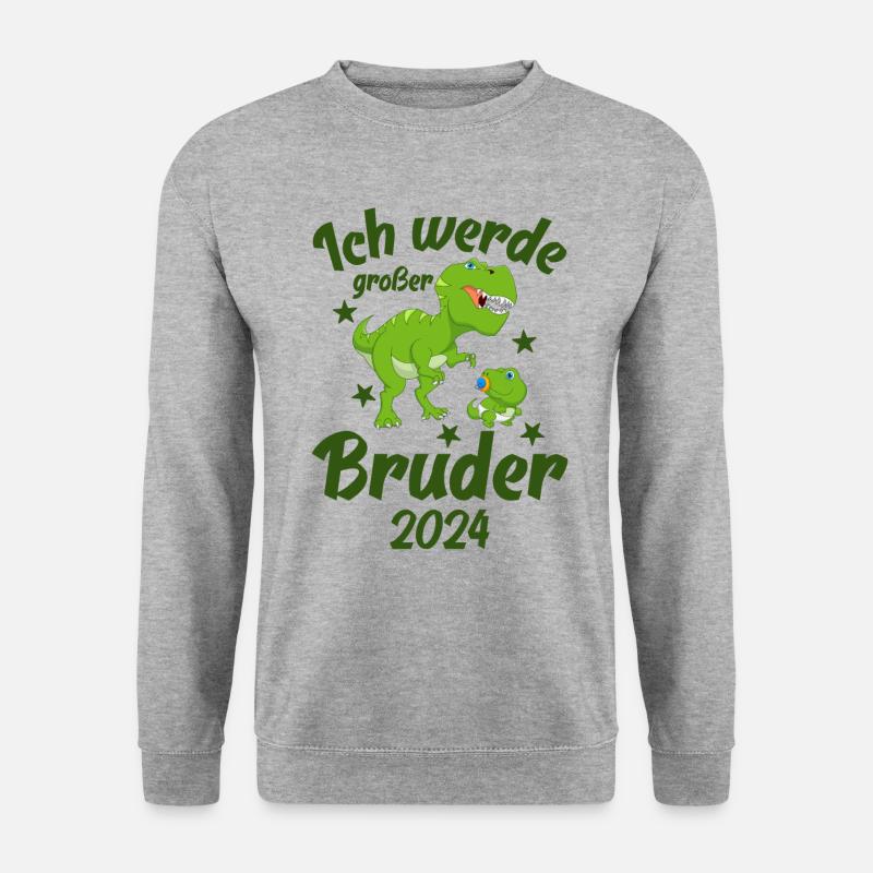 Ich Werde Großer Bruder 2024 - Unisex Pullover - Weißgrau meliert