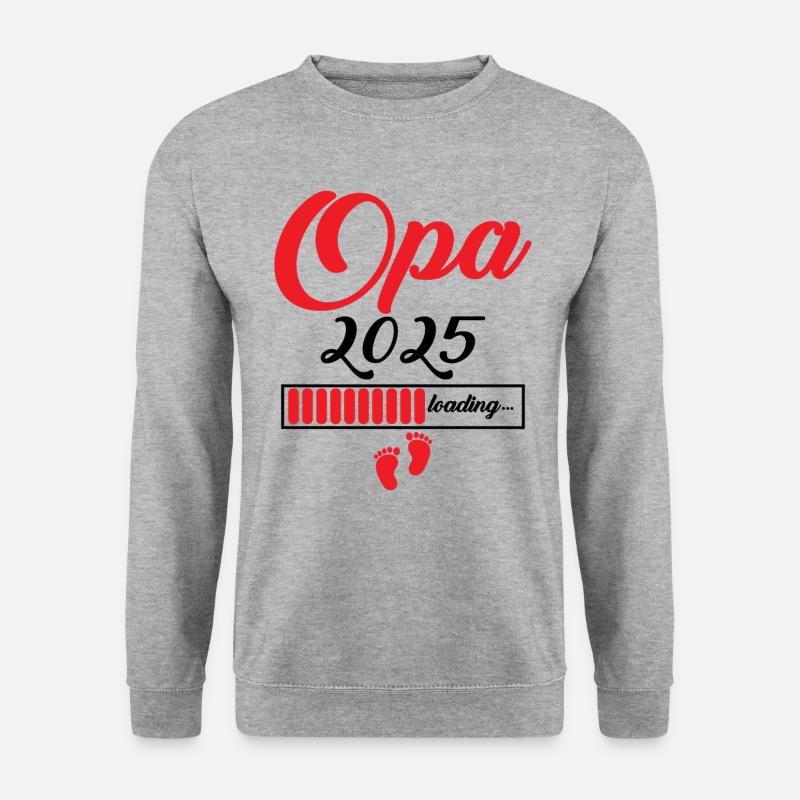 Opa 2025 - Unisex Pullover - Weißgrau meliert