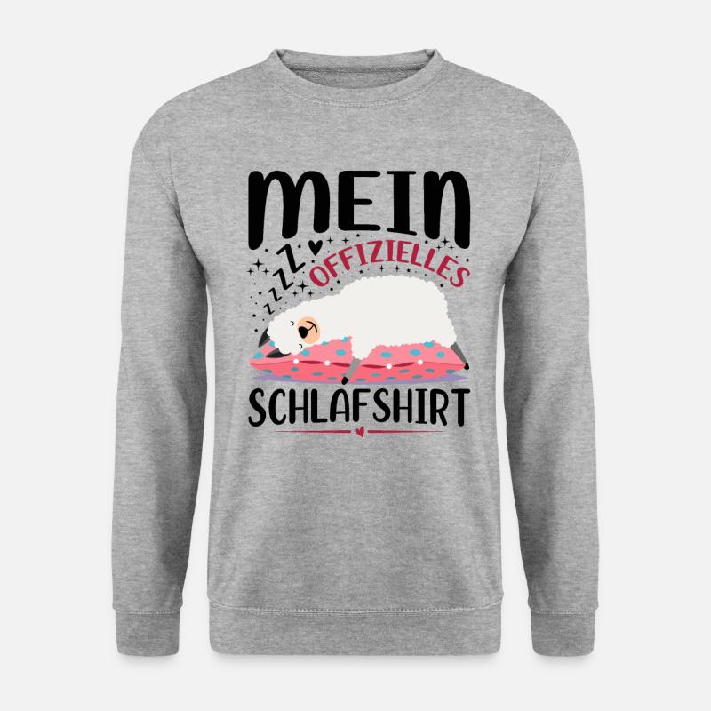 Mein Offizielles Schlafshirt - Unisex Pullover - Weißgrau meliert