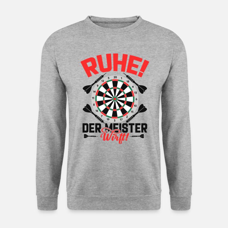 Dart Darten Darts - Unisex Pullover - Weißgrau meliert