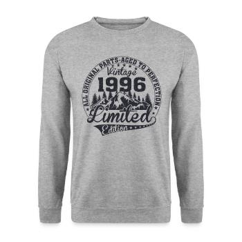 Original 1996 - Unisex Sweatshirt - salt & pepper - Front - Alina (178cm) & Michal (187cm)