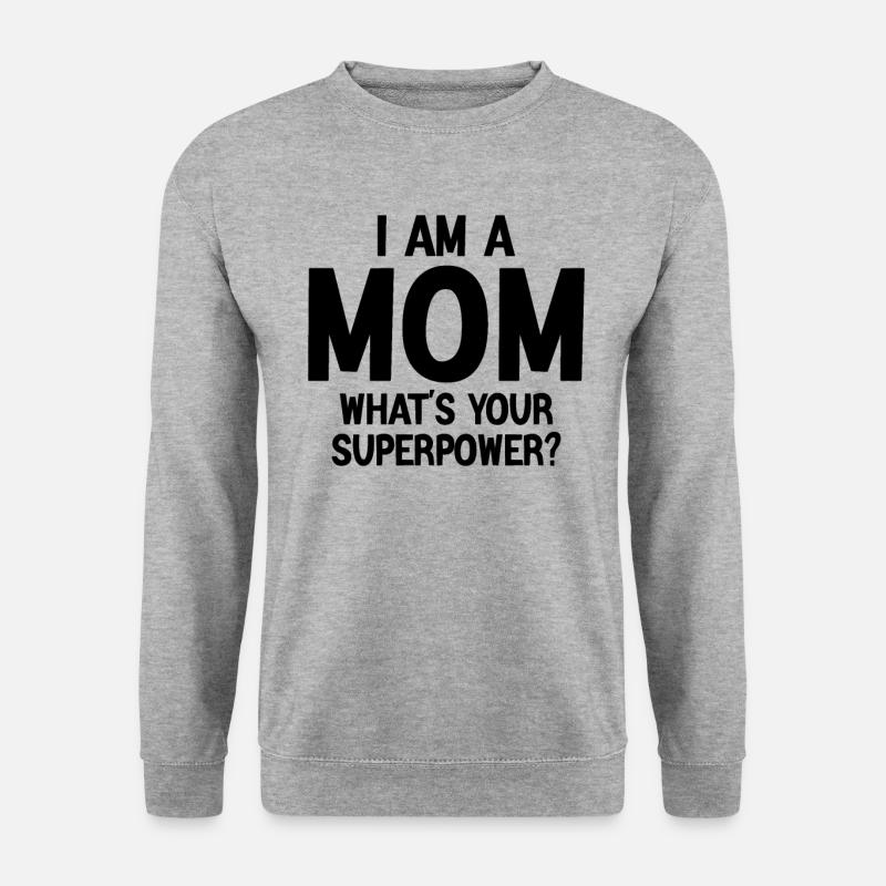 Ich bin Mutter - Unisex Pullover - Weißgrau meliert