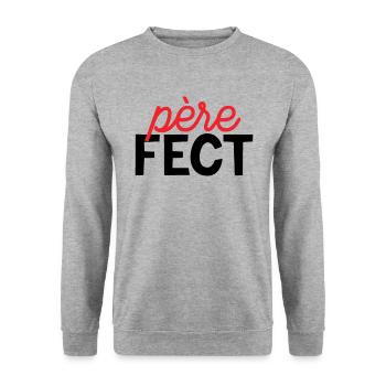 T-shirt Père Fect - Sweat-shirt Unisexe - gris chiné - Devant - Alina (178cm) & Michal (187cm)