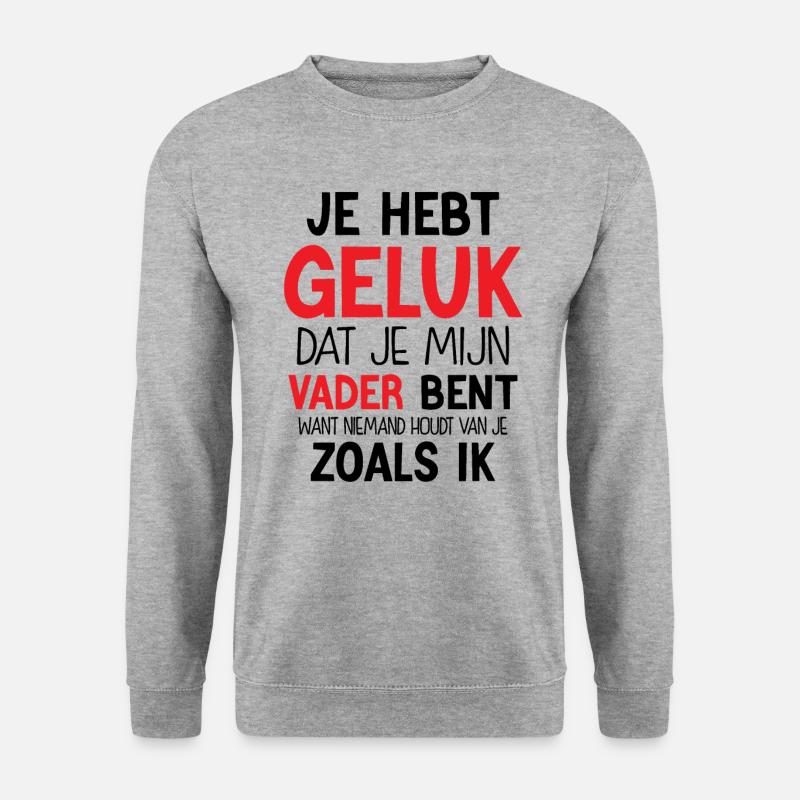 Gelukkige Vaderdag - Unisex Pullover - Weißgrau meliert