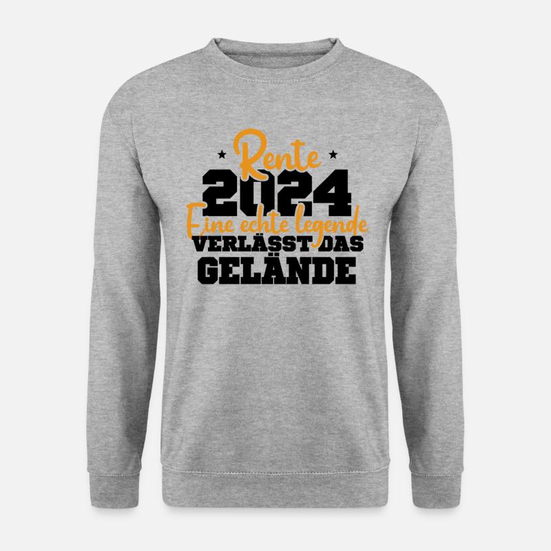 Legende 2024: Abschied vom Gelände - Unisex Pullover - Weißgrau meliert