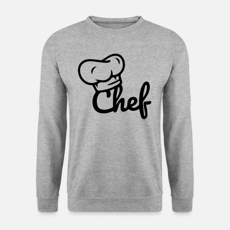 Personalisierter Küchenchef - Unisex Pullover - Weißgrau meliert