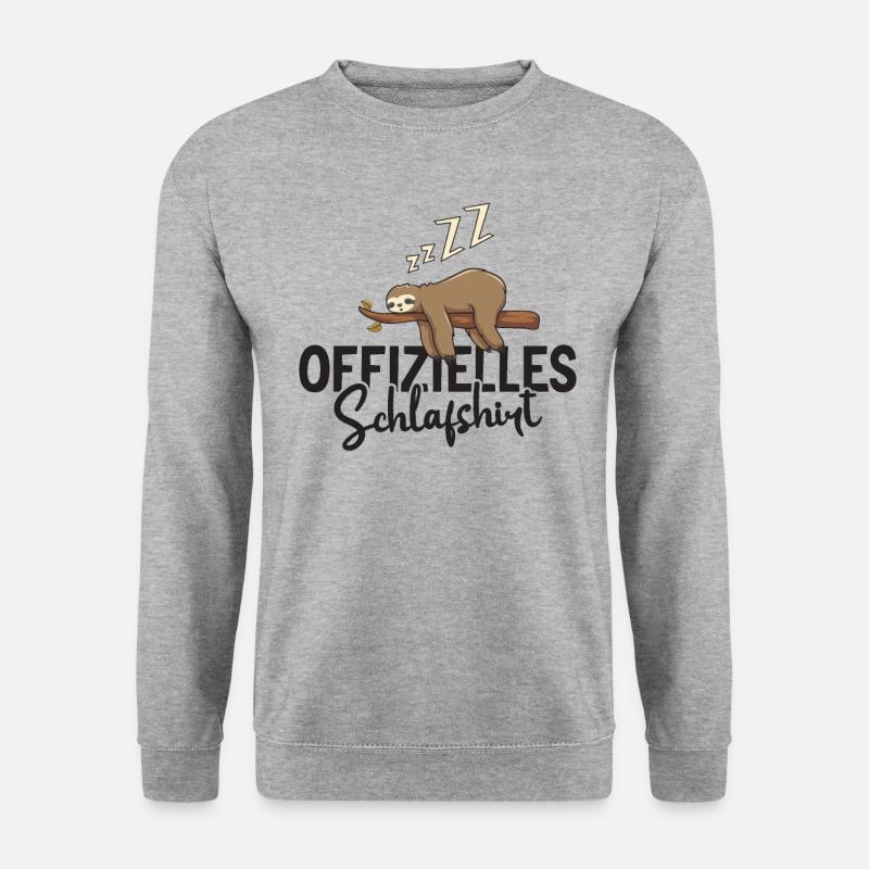 Schlummer-Spaß - Unisex Pullover - Weißgrau meliert