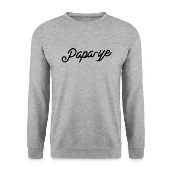Papa-ye Chic - Sweat-shirt Unisexe - gris chiné - Devant - Alina (178cm) & Michal (187cm)
