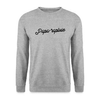 Papa-rapluie Chic - Sweat-shirt Unisexe - gris chiné - Devant - Alina (178cm) & Michal (187cm)