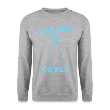 Cadeau trop cool pour voler - Sweat-shirt Unisexe - gris chiné - Devant - Alina (178cm) & Michal (187cm)