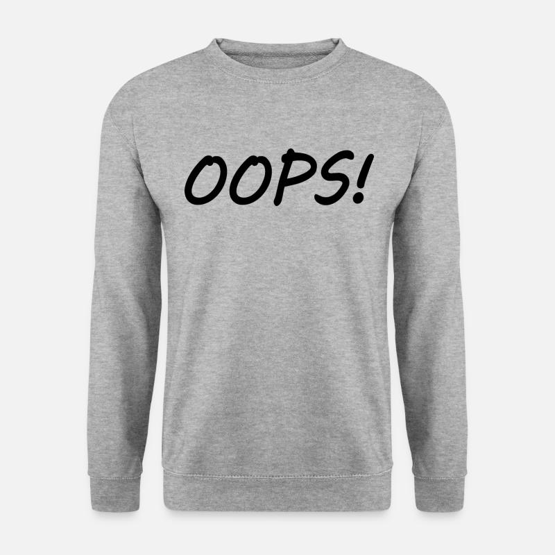 Oops - Unisex Pullover - Weißgrau meliert